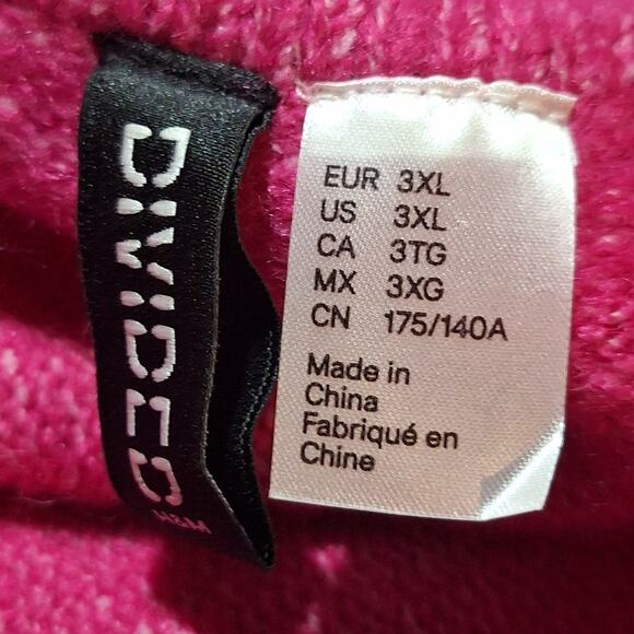 Divided H&M Cardigan Women's Size XXL Argyle V-Neck Cropped Maximalist Academia - Picture 2 of 6